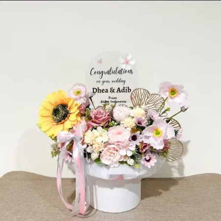 Bloom Box Akrilik Ucapan Wedding Ciputat